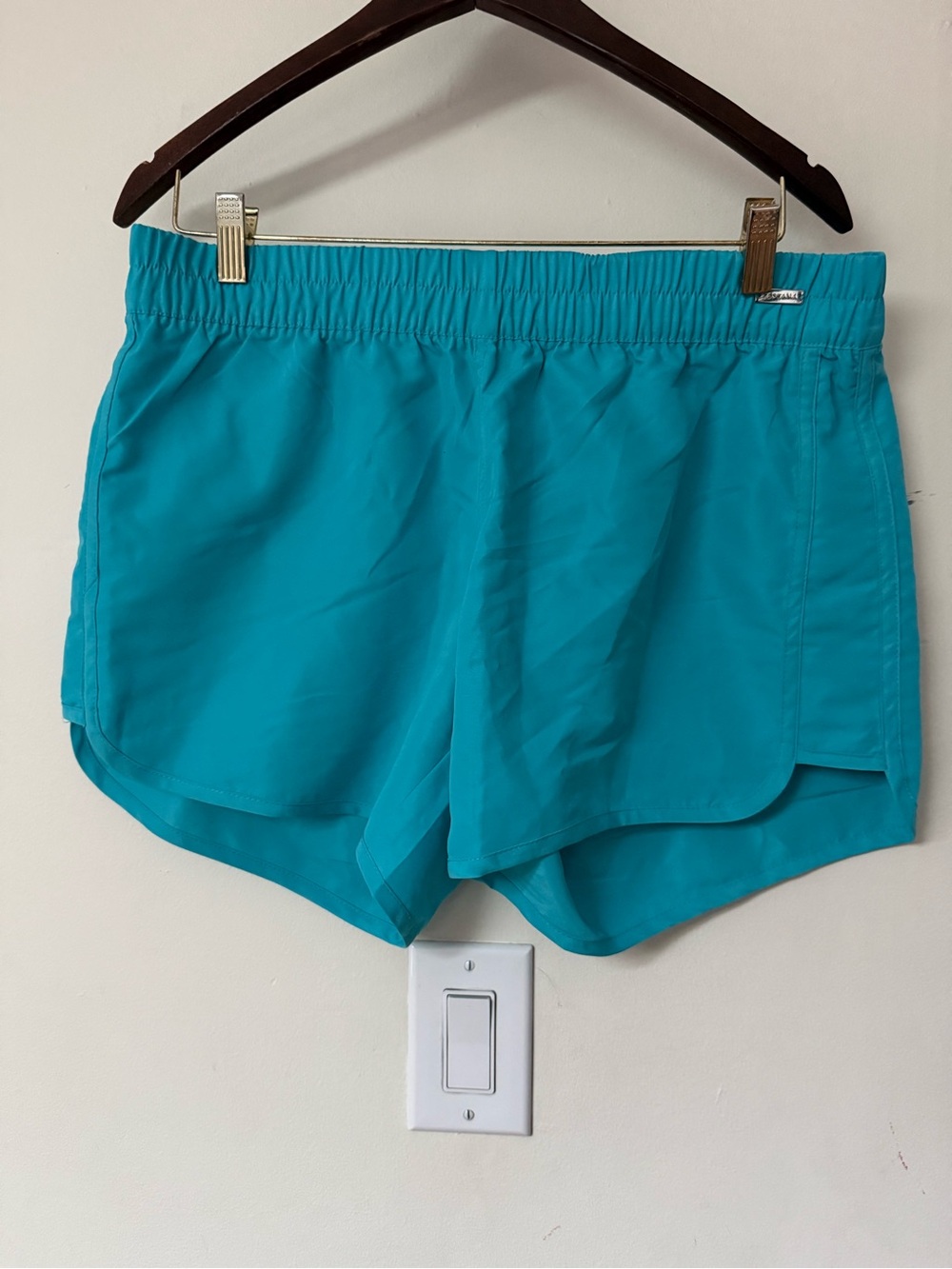 Women's Teal Shorts with Elastic Waistband